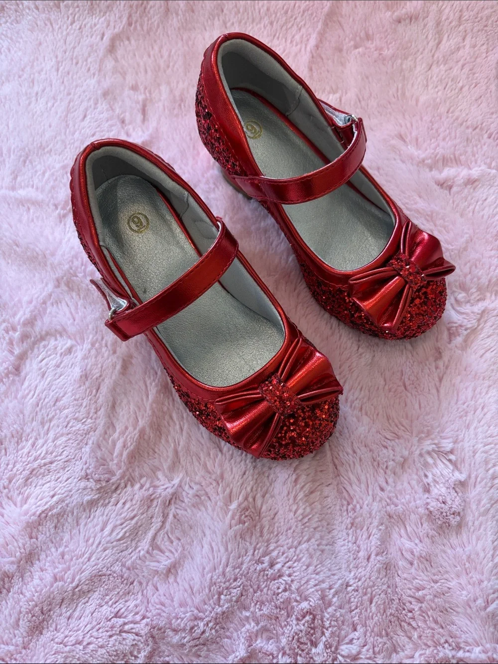 Girls Red Glitter Mary Janes and White Sandals - Kids Shoes Set